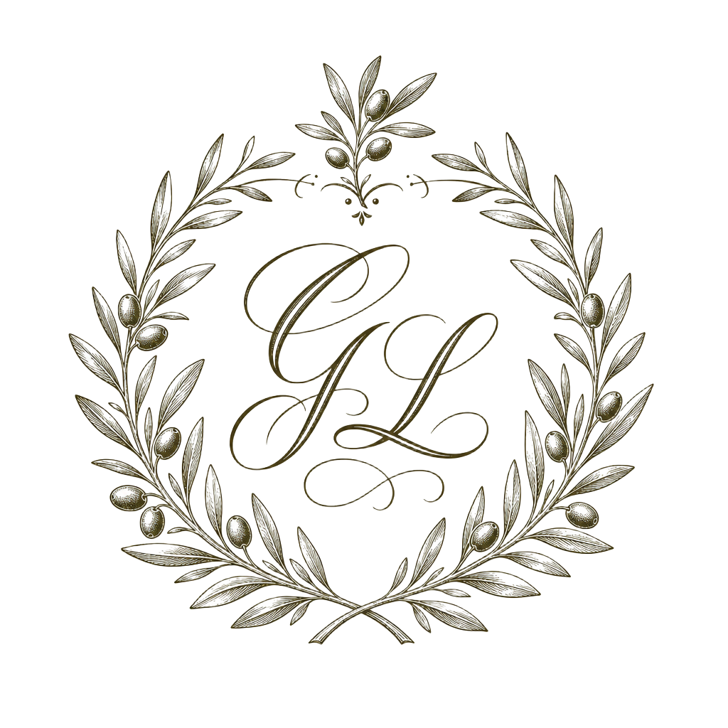The Growing Ledger olive wreath emblem